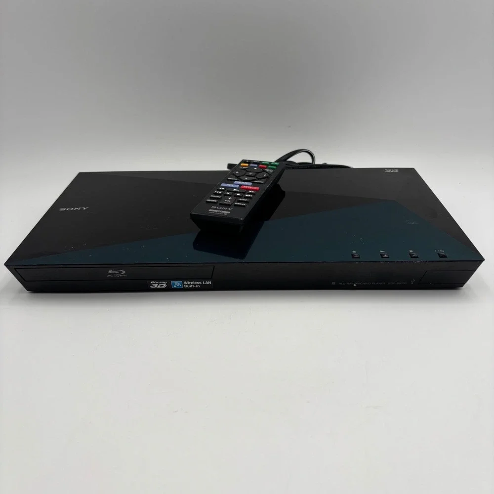 Sony Blu-ray Disc Player BDP-S5100 Black Excellent 3D WiFi Streaming Remote